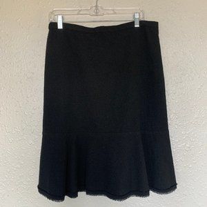 J. CREW Black Wool Peplum Skirt